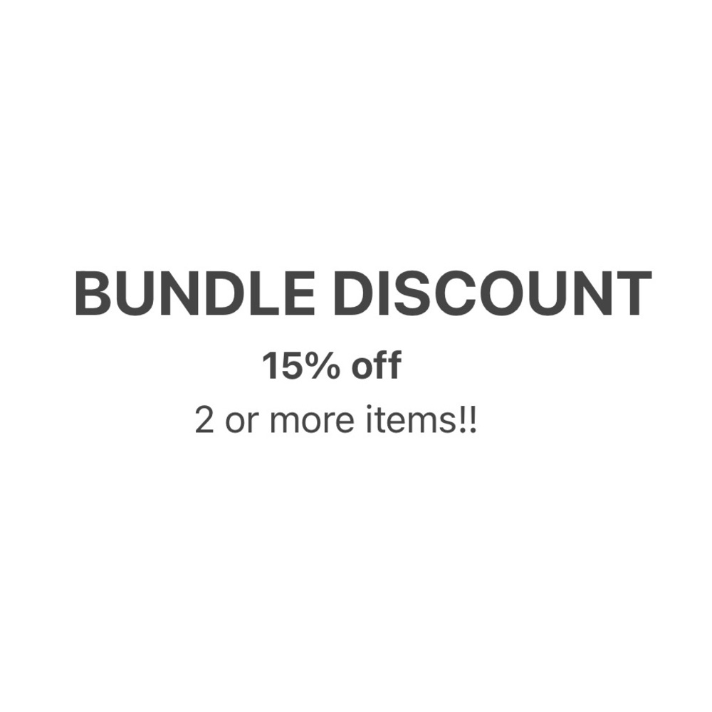 15% DISCOUNT for bundles!!!